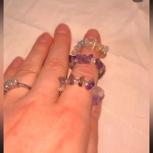 Crystal fidget ring handmade